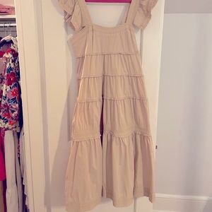 Karlie Beige Midi Dress.